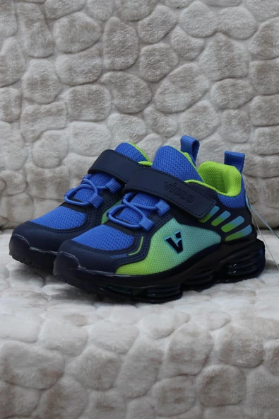 Vicco 346.F24Y.152 Oslo Saks Mavi Air Taban Sneakers Erkek Çocuk Ayakkabı - 2