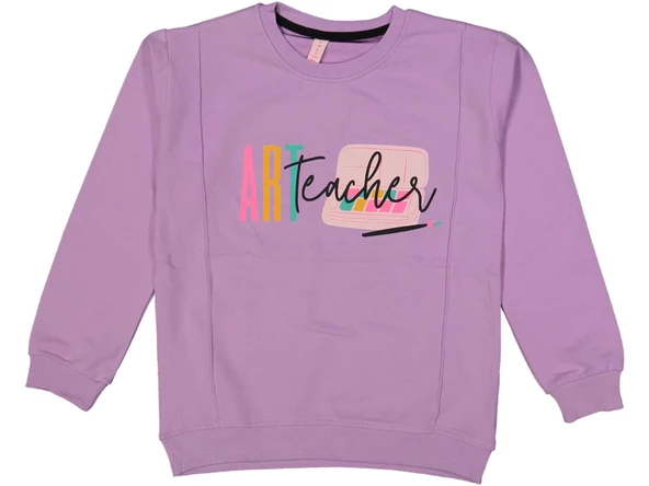 Kız Çocuk Art Baskılı Sweatshirt BGL-ST03636 - 3
