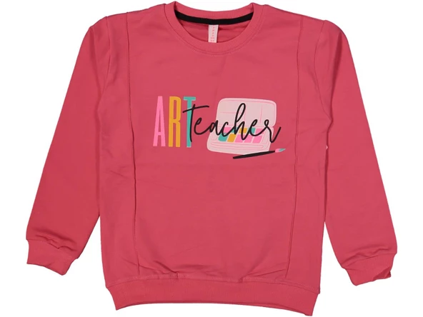 Kız Çocuk Art Baskılı Sweatshirt BGL-ST03637 - 4