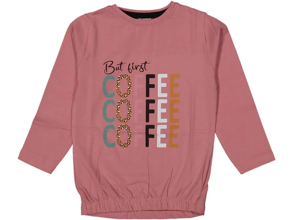Kız Çocuk Mevsimlik Coffe Baskılı Sweatshirt BGL-ST03648 - 2