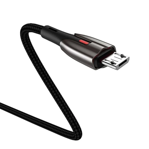 Joyroom S-M379 5.0A Mikro Süper Hızlı Örgülü Şarj Kablosu Siyah