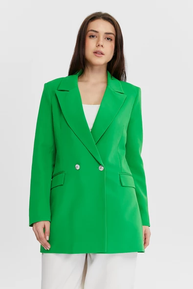 Oversize Dokuma Blazer Ceket - 8