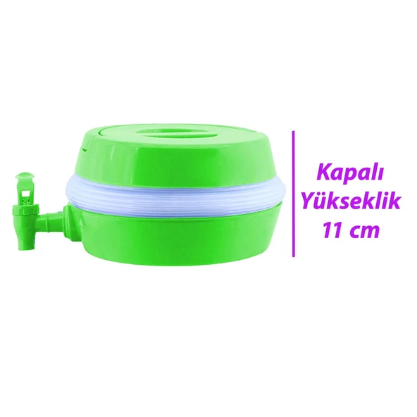 Su Sebili Ayran Meşrubat Içecek Bidonu Sebil Katlanabilir Musluklu Termos Çeşmeli Körüklü 5.5 Litre - 4