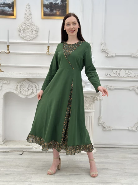 KADIN YAZLIK TESETTÜR ELBİSE - 80102 - Resim 4