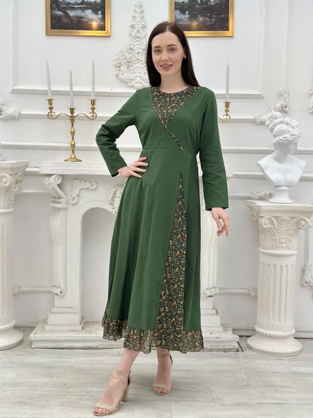 KADIN YAZLIK TESETTÜR ELBİSE - 80102 - Resim 6