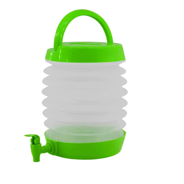 Su Sebili Katlanabilir Termos Çeşmeli Körüklü 5.5 Litre Piknik Kamp Su Ayran Meşrubat Içecek Bidonu - Resim 6