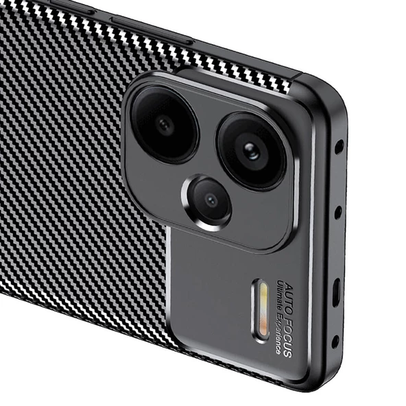 Xiaomi Redmi Note 13 Pro Plus 5G Kılıf Karbon Silikon Case Kapak - Resim 8