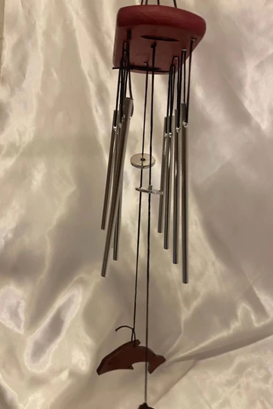 Deprem Zili Çanı Rüzgar Çanı Zili Feng Shui Yin Yang Şık Boru Küçük Boy - Resim 2