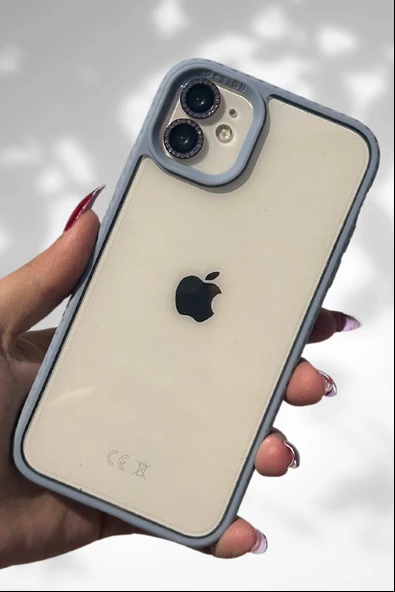 İphone 11 Tlp  Kenarları Renkli Arkası Buzlu Mable Kapak - 5
