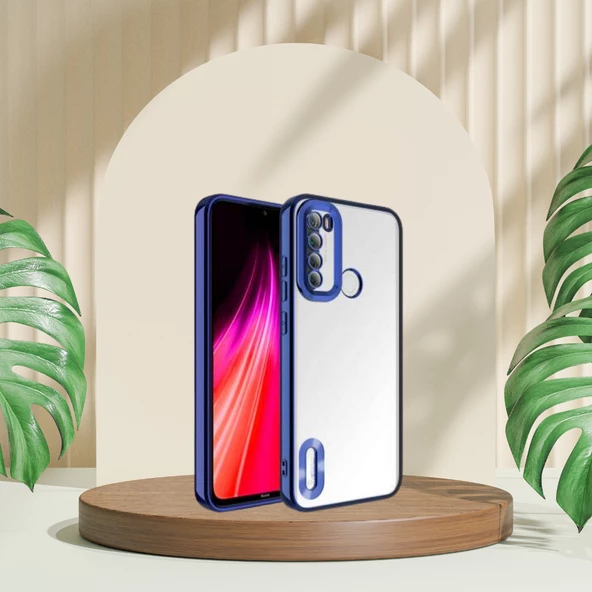 Xiaomi Redmi Note 8 Yanları Renkli Lens Korumalı Logo Gösteren Tlp Mega Kılıf - 9