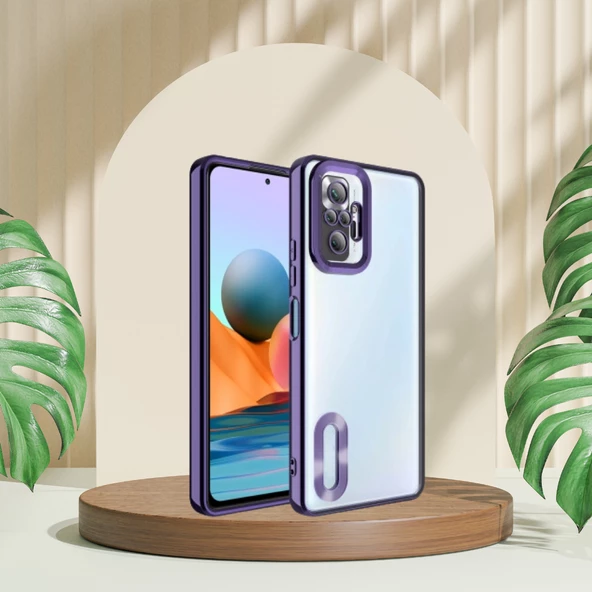 Xiaomi Redmi Note 10 Pro Yanları Renkli Lens Korumalı Logo Gösteren Tlp Mega Kılıf