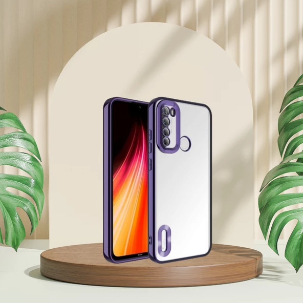 Xiaomi Redmi Note 8 Yanları Renkli Lens Korumalı Logo Gösteren Tlp Mega Kılıf - 2