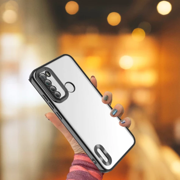 Xiaomi Redmi Note 8 Yanları Renkli Lens Korumalı Logo Gösteren Tlp Mega Kılıf - 7