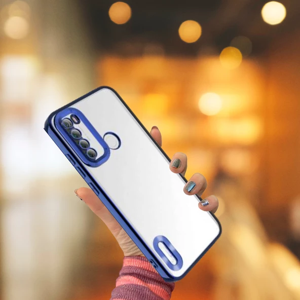 Xiaomi Redmi Note 8 Yanları Renkli Lens Korumalı Logo Gösteren Tlp Mega Kılıf - 10