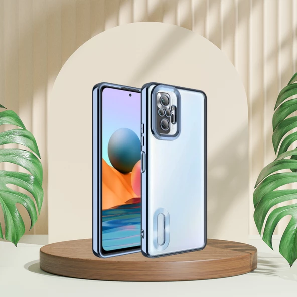 Xiaomi Redmi Note 10 Pro Yanları Renkli Lens Korumalı Logo Gösteren Tlp Mega Kılıf - 10