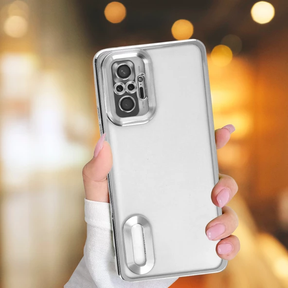 Xiaomi Redmi Note 10 Pro Yanları Renkli Lens Korumalı Logo Gösteren Tlp Mega Kılıf - 7
