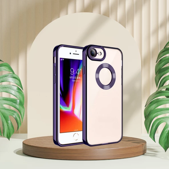 İphone 7 / 8 Uyumlu Yanları Renkli Lens Korumalı Logo Gösteren Tlp Mega Kılıf - 3