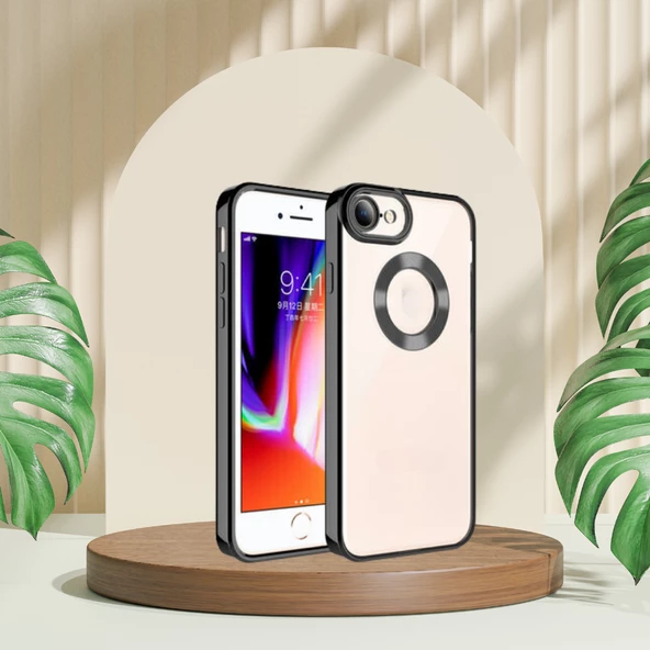 İphone 7 / 8 Uyumlu Yanları Renkli Lens Korumalı Logo Gösteren Tlp Mega Kılıf - 5