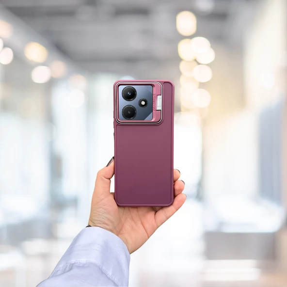 İnfinix Hot 30İ Tlp Standlı İçi Süet Tpu Kılıf - 12