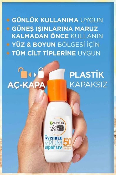 Garnier Ambre Solaire Invisible Spf50 Süper Uv Günlük Güneş Koruyucu Serum 30 ml