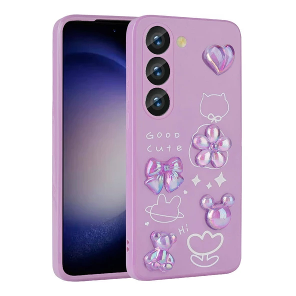 Samsung Galaxy S23 Kılıf Kabartma Figürlü Parlak Toys Silikon Kapak - 4