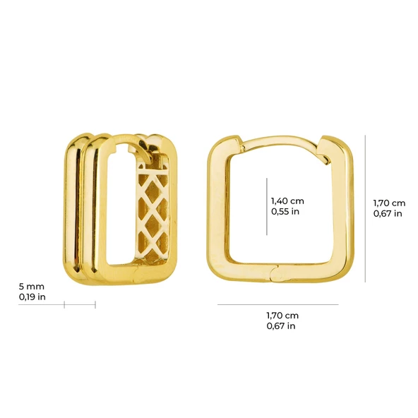 14 Ayar İtalyan Altın Küpe 3,9 gr - 5