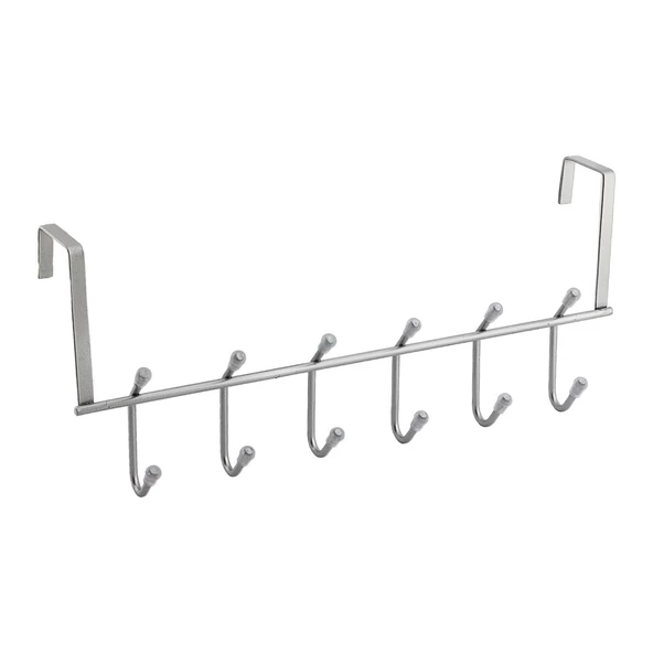 Ahşap Kapı Arkası Çiftli Askılık Elbise Havlu Asma Askı Metal 6'lı Banyo Lavabo Sağlam Aparat Krom - 5