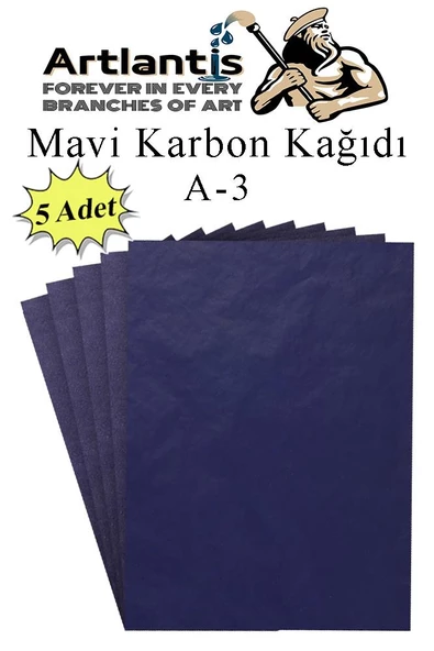 Karbon Kağıdı A3 5 Adet 29,7x42 cm Renkli Karbon Kağıdı Kopya Kağıdı Transfer Kağıdı - 3