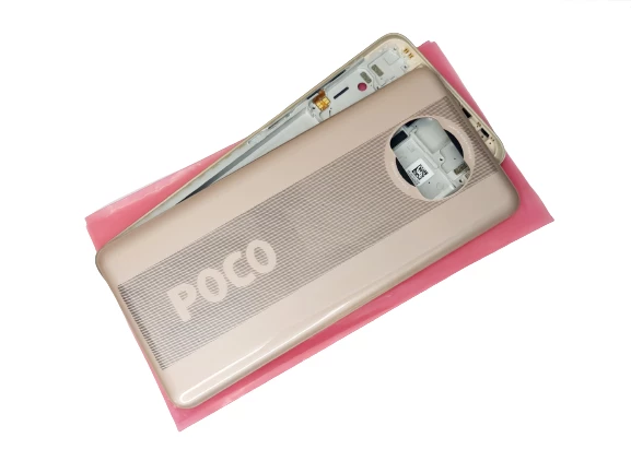 Xiaomi POCO X3 / Poco X3 Nfc kasa Arka Pil Kapağı (Orijinal FULL) GOLD