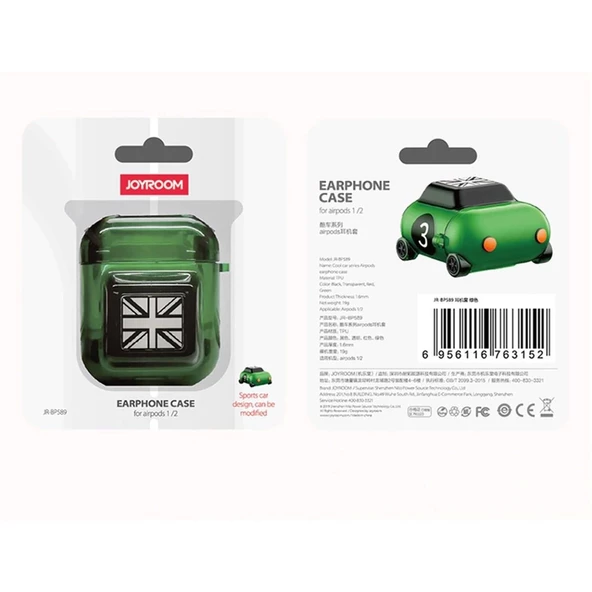 İphone Airpods 1. ve 2. Nesil Uyumlu Araba Figürlü Koruyucu Kılıf - Resim 5