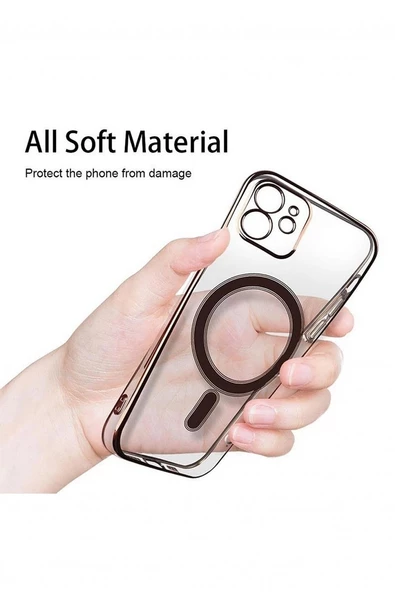 İphone 14 Plus Magsafe Uyumlu Parlak Lazer Kapak - 2