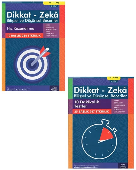 10-11 Yaş Bilişsel ve Düşünsel Beceriler Değerlendirme ve Geliştirme 3. ve 4. Kitap