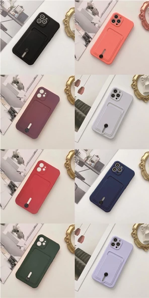 iPhone Kartlıklı Silikon Kamera Korumalı Kılıf ürün görseli
