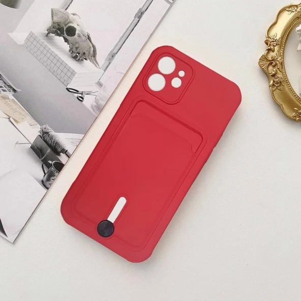 iPhone Kartlıklı Silikon Kamera Korumalı Kılıf - Resim 5