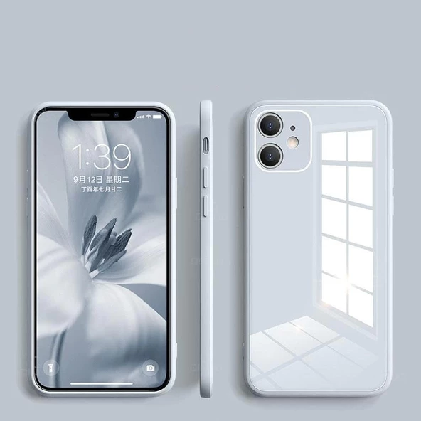 iPhone 11 Pro Parlak Cam Kamera Korumalı Telefon Kılıfı - 4