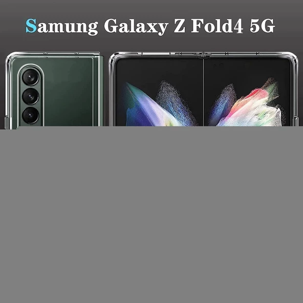 Samsung Galaxy Z Fold 4 Sert Kristal Kapak Koruma Kılıf - Şeffaf - Resim 2