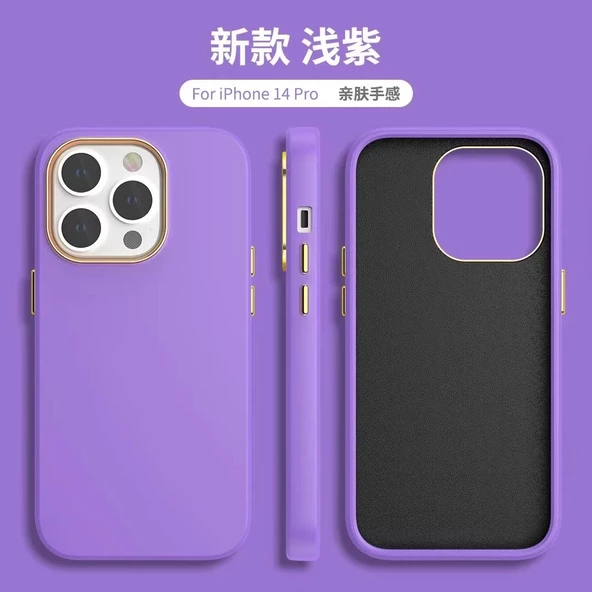 İphone 14 Dik Kenarlı Deri Görünümlü Atlas Kapak - Resim 4