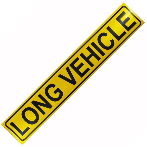 Long Vehichle Yazısı Reflektörlü Fosforlu Şerit Bant 9 cm x 50 cm - 3