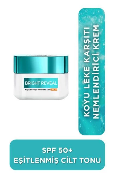 Bright Reveal Koyu Leke Karşıtı, Cilt Tonu Eşitleyici Spf50 Nemlendirici Krem Niasinamid 50ml