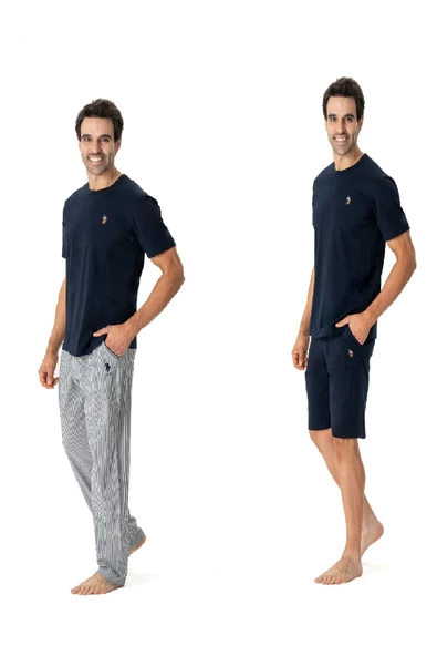 U.s. Polo Assn. 18807 Erkek 3'lü Pijama Takımı