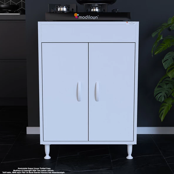 Modilayn AYMEN 59,6 x 85 x 56 cm Set üstü Ocak Ve Tek Raflı Çok Amaçlı Mutfak Dolabı - 2