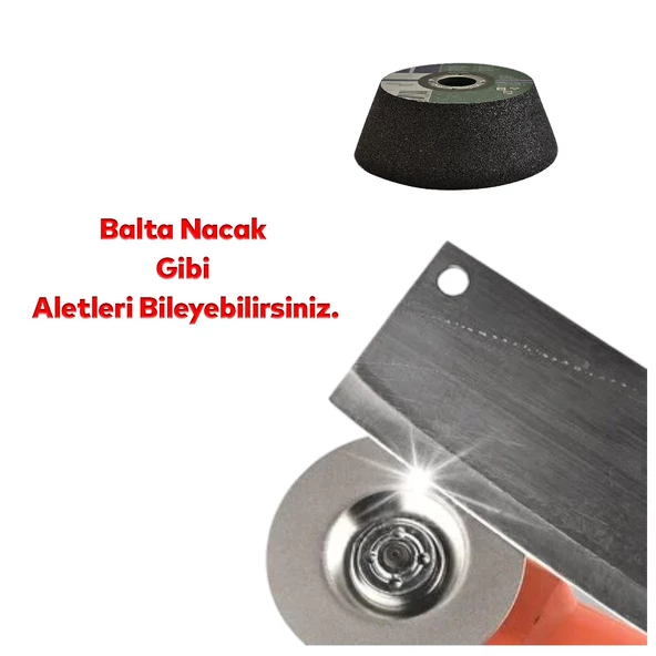 Taşlama Tekeri 16 Kum Mermer Taş Kaya Beton Zımparalama Bileyleme Çanak 125X50X14 mm 1 Adet - 5