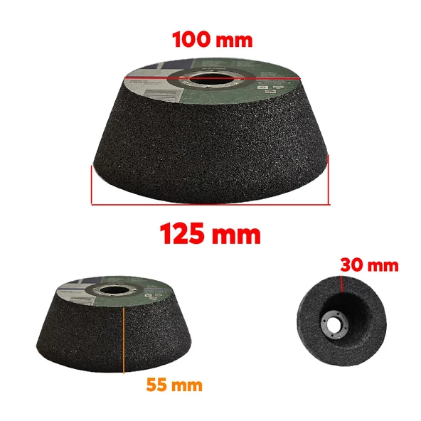 Taşlama Tekeri 16 Kum Mermer Taş Kaya Beton Zımparalama Bileyleme Çanak 125X50X14 mm 1 Adet - 2
