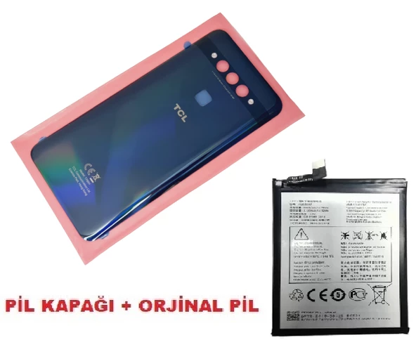 Tkgz Tcl Plex 780H Arka Pil Batarya Kapağı + PİL (CAM) MAVİ