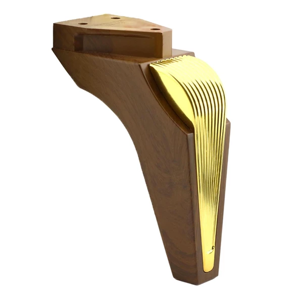 Salkım Mobilya Oturma Grubu Kanepe Sehpa TV Ünitesi Koltuk Ayağı Baza Ayakları Ceviz Altın 16 cm - Resim 7