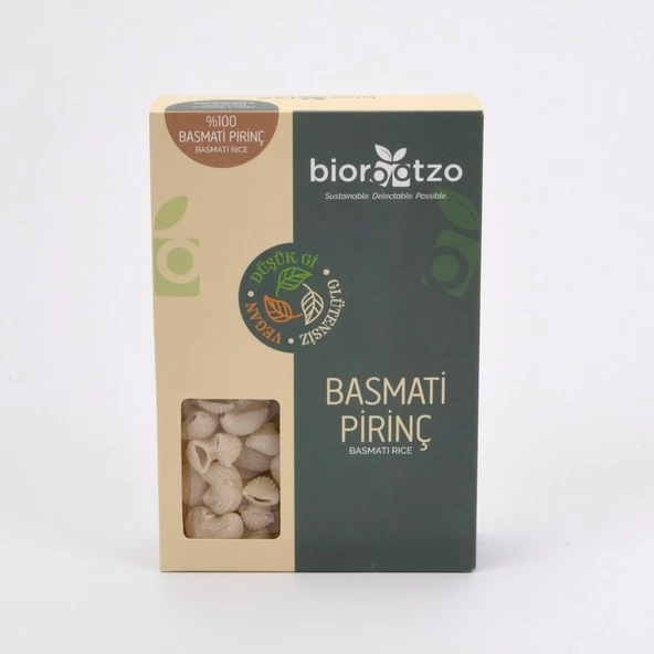 Biorootzo Artizan Bronz Kalıp Basmati Pirinç Mantı - Pipe Rigate 200 g - 2