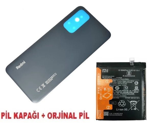 Tkgz Xiaomi Redmi NOTE 11S Arka Pil Batarya Kapağı + PİL SİYAH