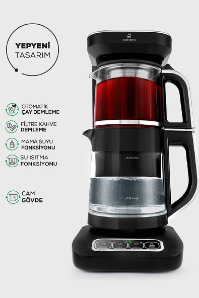 Robotea Pro 4 in 1 Konuşan Cam Çay Makinesi Starlight - 7