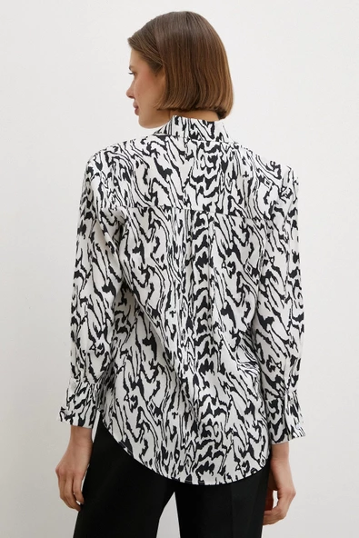 Animal Desenli Gömlek Siyah - Resim 2