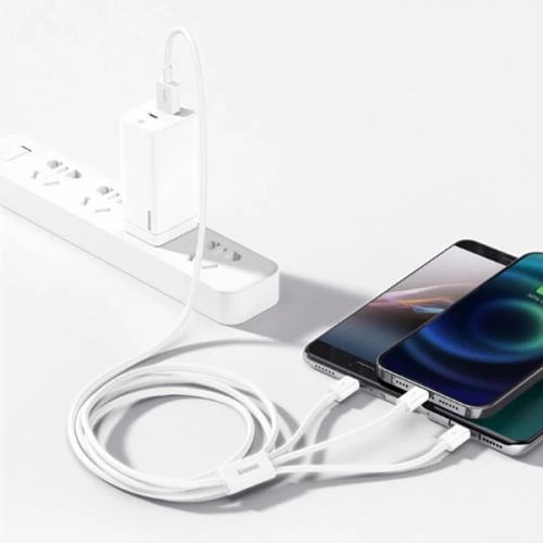 Baseus 50 CM Metre 3.5Amper Yüksek Hızlı 3in1 Type-C, İphone Lightning ve Micro Şarj ve Data Kablosu - 4